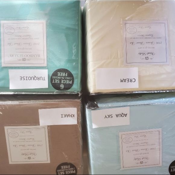 Teal NWT New bedding sheets sheet set 6 pc SOFT - Picture 4 of 10